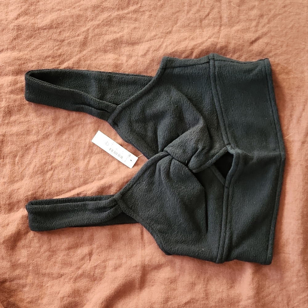 NWT Madewell Cutout Knot Front Crop Tank Top